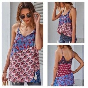 Olivia Mark oversized boho tassle tank top size medium